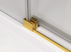 Ronal Sanswiss drzwi rozsuwane dwuczęściowe lewe 100-140x0-200 cm, szkło przezroczyste, profile GOLD LINE złoty CAS2GSM11207